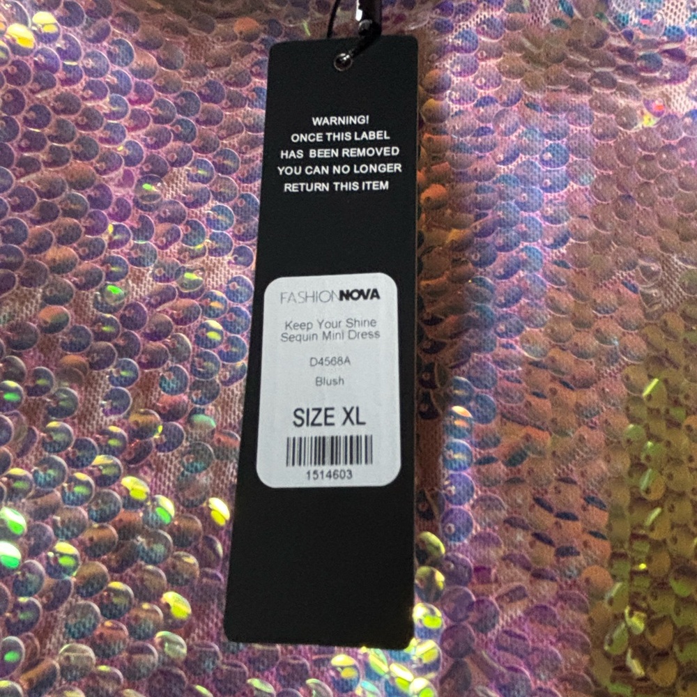 Fashion Nova Iridescent Sequin Mini Dress - Picture 4 of 6